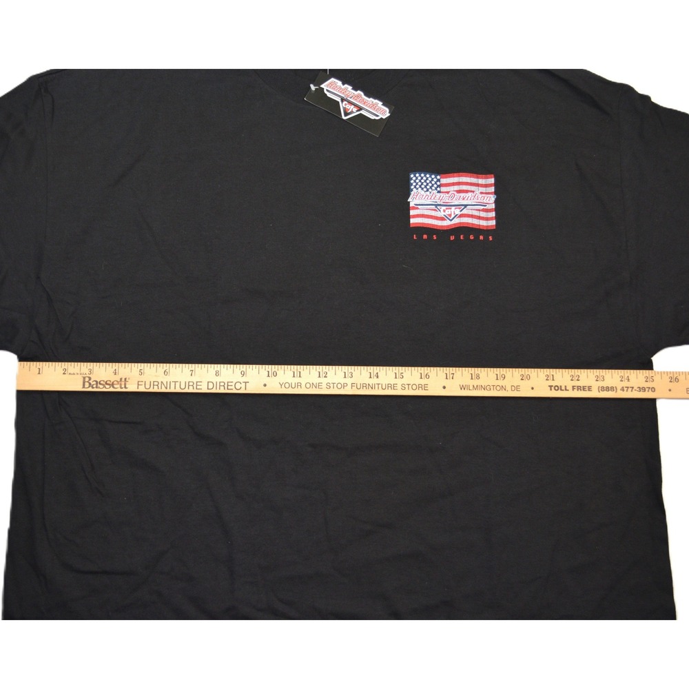 NWT Harley-Davidson Cafe Las Vegas T-Shirt Mens 2XL Worlds Heaviest Flag NWT - Picture 7 of 9